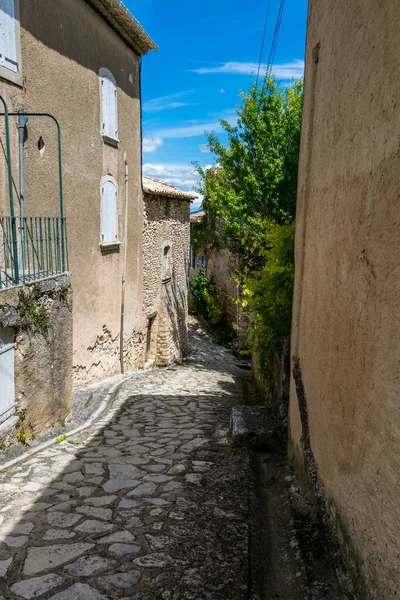 Najac, pretty medieval village in Aveyron, dominated by  the remains of its castle. Occitanie, France.