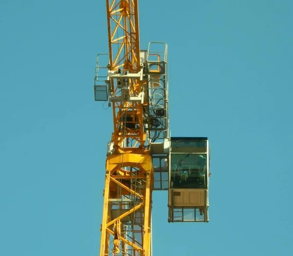 Guindaste Canteiro Obras — Fotografia de Stock