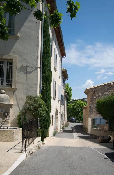 Barroux Fransa Nın Luberon Bölgesindeki Tepe Köyü — Stok fotoğraf