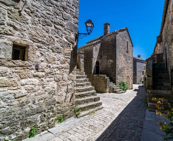 Couvertoirade Hübsches Mittelalterliches Dorf Aveyron — Stockfoto
