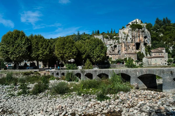 Labeaume Стародавнє Село Ардхе Франція — стокове фото