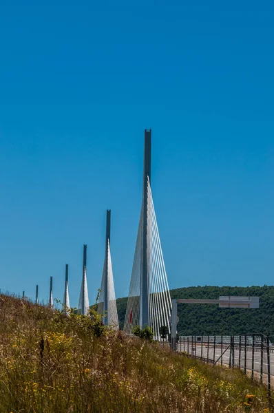 Ponte Suspensão Aveyron — Fotografia de Stock