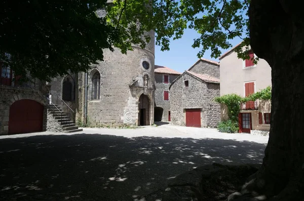 Středověká Vesnice Sainte Eulalie Cernon Aveyronu — Stock fotografie