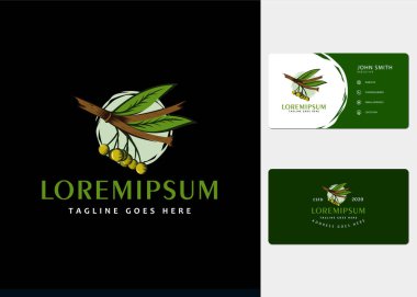 Olive Branch logo design inspiration and business cards vector Olive Branch logo design inspiration and business cards vector