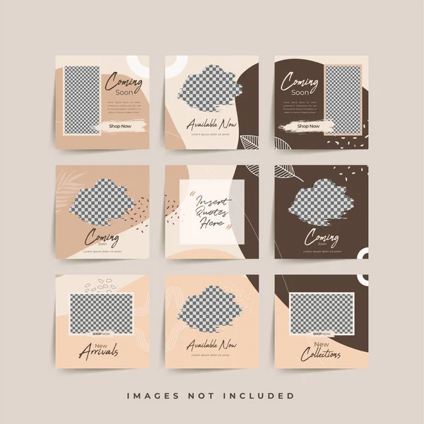 Moda satışı tanıtımı için sosyal medya bulmacası çerçeve şeması şablonu