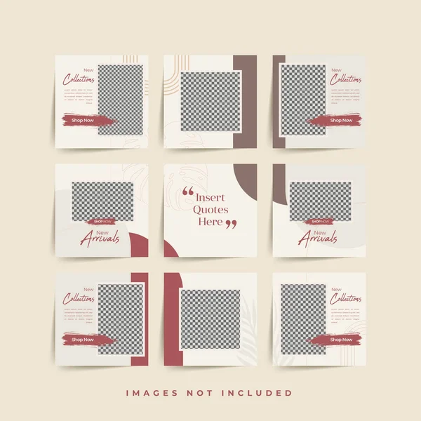 Moda satışı tanıtımı için sosyal medya bulmacası çerçeve şeması şablonu