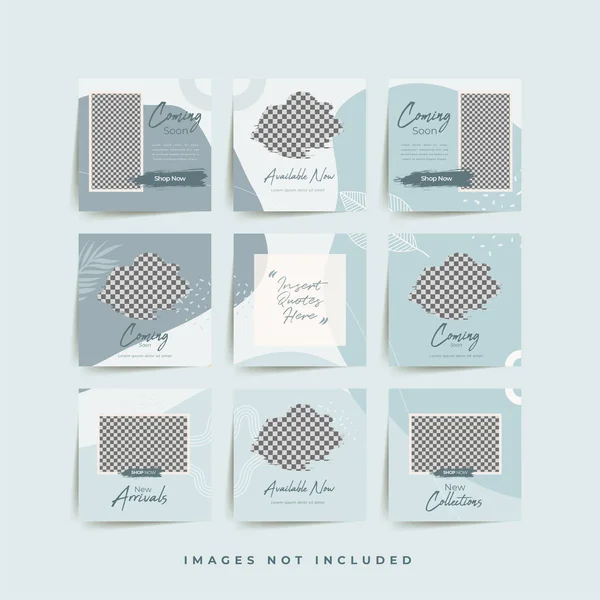 Moda satışı tanıtımı için sosyal medya bulmacası çerçeve şeması şablonu