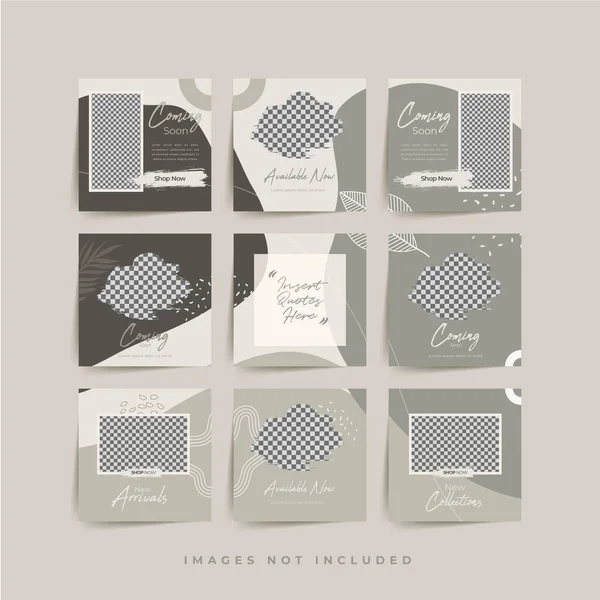 Moda satışı tanıtımı için sosyal medya bulmacası çerçeve şeması şablonu