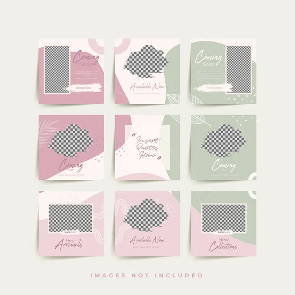 Moda satışı tanıtımı için sosyal medya bulmacası çerçeve şeması şablonu