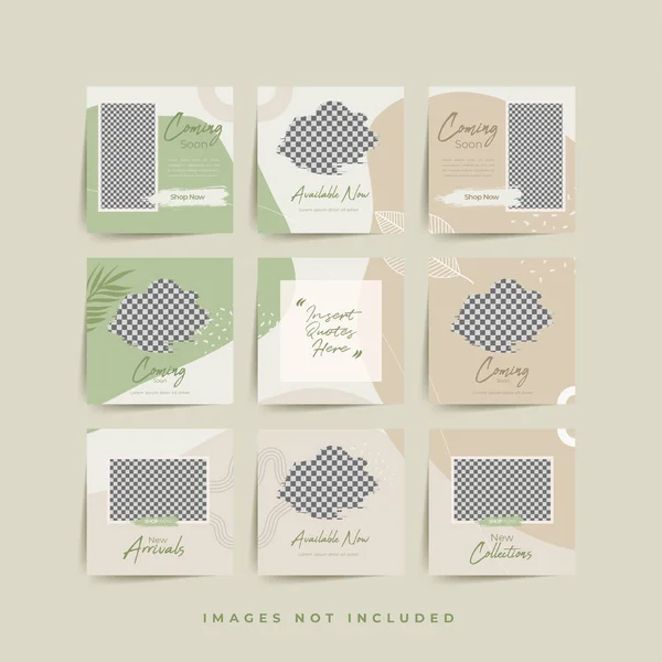 Moda satışı tanıtımı için sosyal medya bulmacası çerçeve şeması şablonu