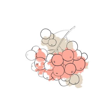İzole edilmiş grafik ögesi: Sonbahar rovanı beyaz arka planda soyut turuncu ve bej lekeleriyle ayrılır