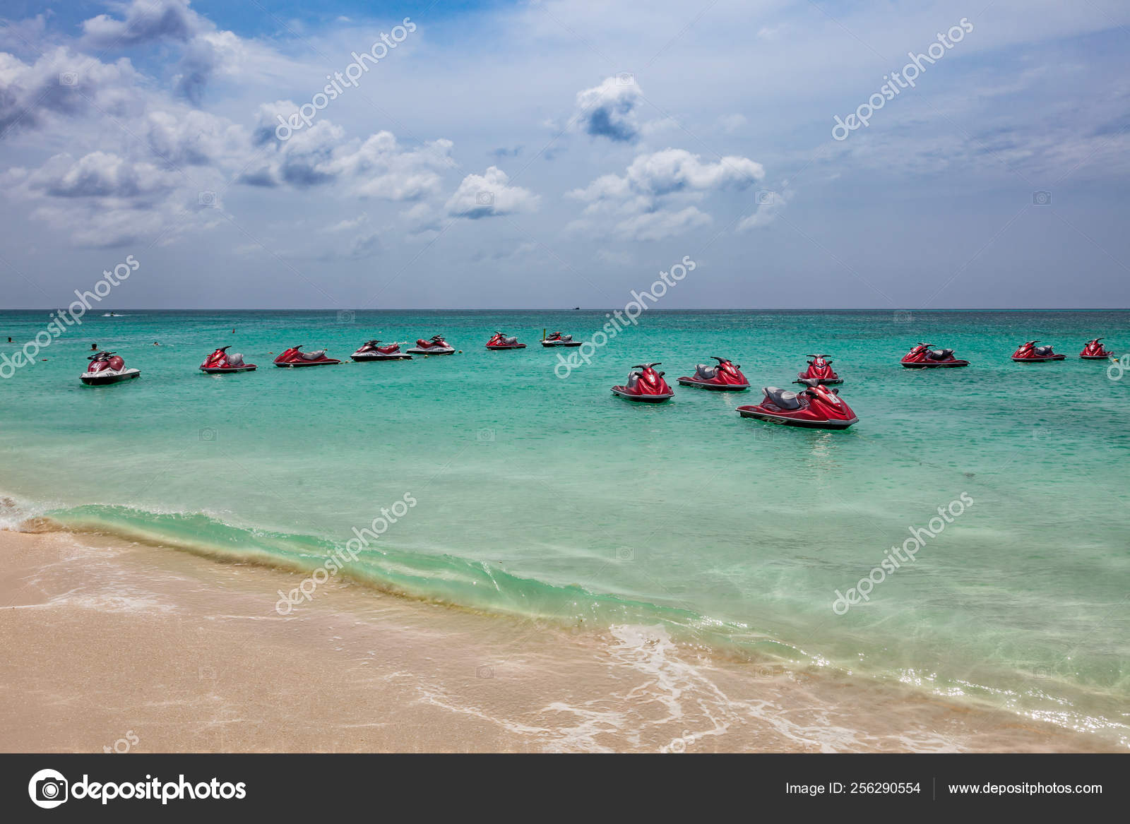 Aruba Caribbean April 2014 Jet Ski Rental Eagle Beach Aruba Stock Editorial Photo C Zaschnaus 256290554