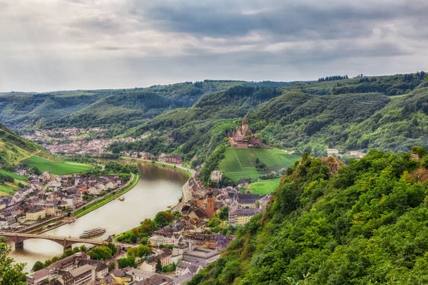 Moselle Nehrinde Bir Kasaba Cochem — Stok fotoğraf