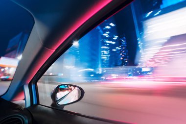 Araba hız sürücü gece city de yol