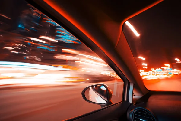 Araba hız sürücü gece city de yol