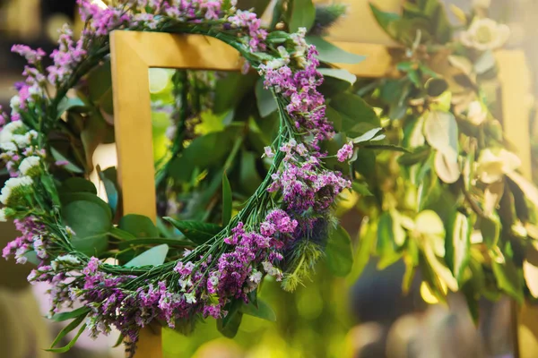 Krans Van Bloemen Prachtige Natuur Floral Hoofd Kroon — Stockfoto