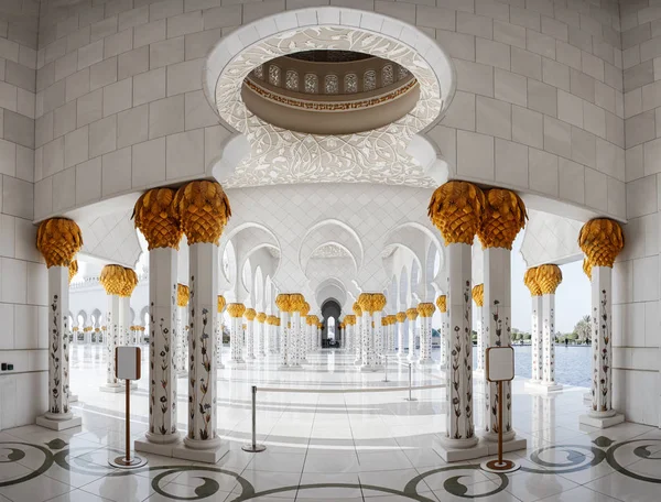 Scheich Zayed Große Moschee Abu Dhabi Den Tag — Stockfoto