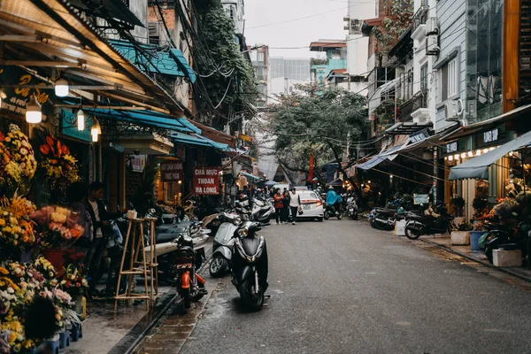 Hanói Vietnã Dezembro 2018 Centro Cidade Hanói Rua Distrito Cidade — Fotografia de Stock