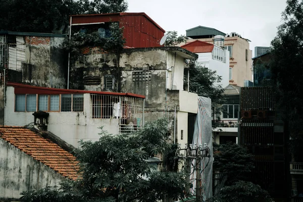 河内城市老城区 越南的城市景观在白天 — 图库照片