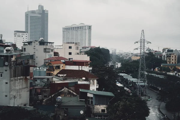 Hanoi Ciudad Vieja Ciudad Horizonte Aéreo Vietnam Paisaje Urbano Día — Foto de Stock