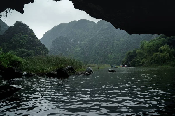 Vietnam Nature Landscape Green Mountains Cave Tam Coc Ninh Binh — Stock Photo, Image