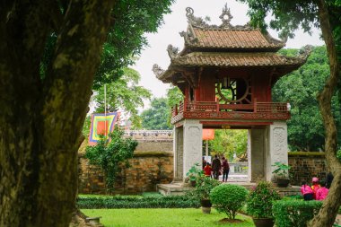 Tapınak edebiyat Hanoi City, Vietnam. Van Mieu