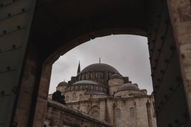 Süleymaniye Camii, Istanbul, Türkiye, yağmurlu bir gün