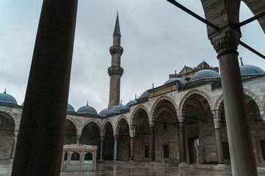 Süleymaniye Camii, Istanbul, Türkiye, yağmurlu bir gün