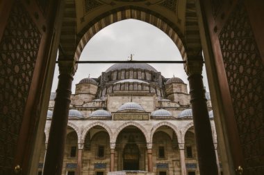 Süleymaniye Camii, Istanbul, Türkiye, yağmurlu bir gün