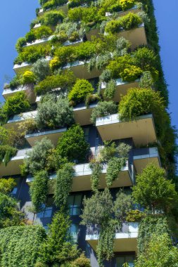 Bosco Verticale (Dikey Orman) Milano şehrinde, İtalya