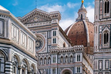 Florence Duomo, İtalya. Santa Maria del Fiore Katedrali (Çiçekli Aziz Mary Bazilikası). Gündüz şehri
