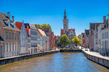 Güzel şehir Bruges (Brugge) Belçika, Avrupa eski şehir