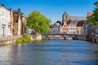 Güzel şehir Bruges (Brugge) Belçika, Avrupa eski şehir