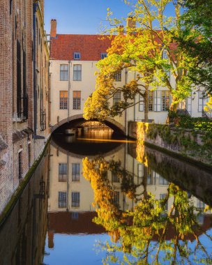 Güzel şehir Bruges (Brugge) Belçika, Avrupa eski şehir