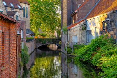 Güzel şehir Bruges (Brugge) Belçika, Avrupa eski şehir