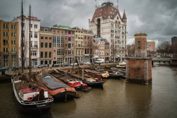 Rotterdam Hollanda Mart 2020 Rotterdam Daki Andre Van Der Louwbrug — Stok fotoğraf