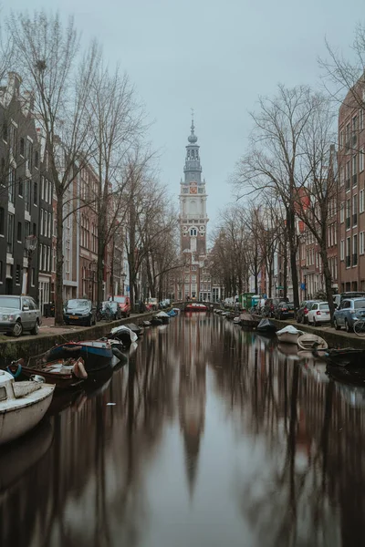 Amsterdam Niederlande März 2020 Kanäle Der Altstadt Von Amsterdam — Stockfoto