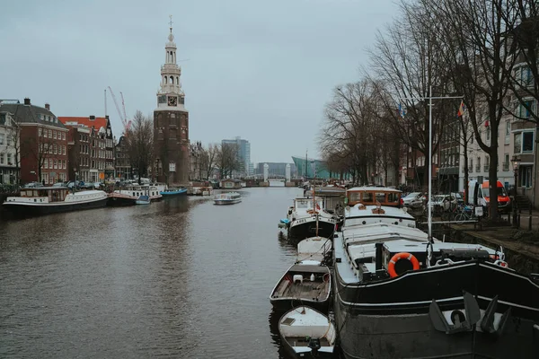 Ámsterdam Países Bajos Marzo 2020 Canales Centro Histórico Ámsterdam — Foto de Stock