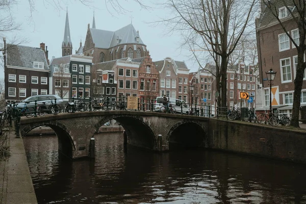 Amsterdam Pays Bas Mars 2020 Canaux Centre Ville Amsterdam Vieille — Photo