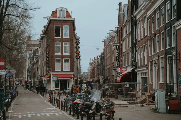 Amsterdam Pays Bas Mars 2020 Les Gens Marchent Dans Rue — Photo