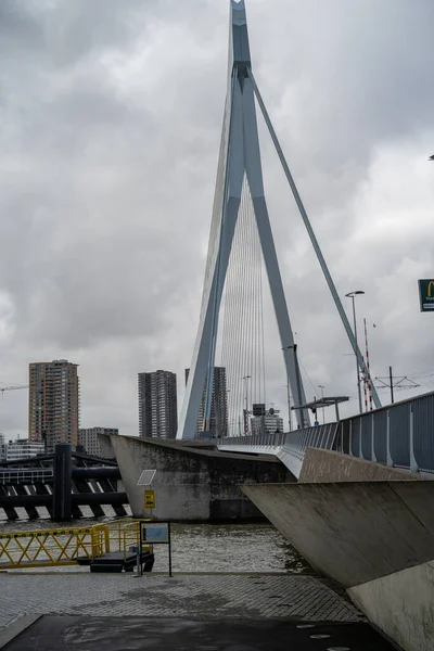 Rotterdam Maart 2020 Erasmusbrug Rotterdam Stad Nederland — Stockfoto