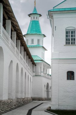 Moskova Oblastı, Rusya 'daki Istra Yeni Kudüs Manastırı. Ortodoks Katedrali Kalesi