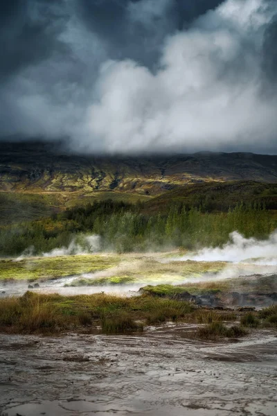 Haukadalur Vallée Des Geysers Islande — Photo