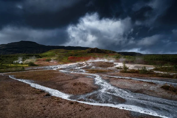 Haukadalur Valle Los Géiseres Islandia —  Fotos de Stock