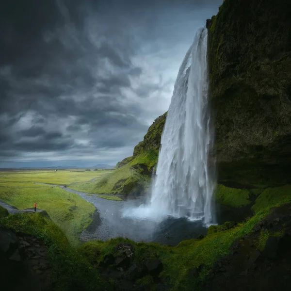 Seljalandsfoss Cascata Nel Sud Dell Islanda Bellissimo Paesaggio Naturale — Foto Stock