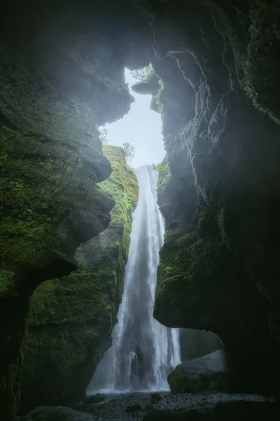 Глафрафосс Або Водоспад Глюфрабуї Південній Ісландії Чудовий Краєвид — стокове фото