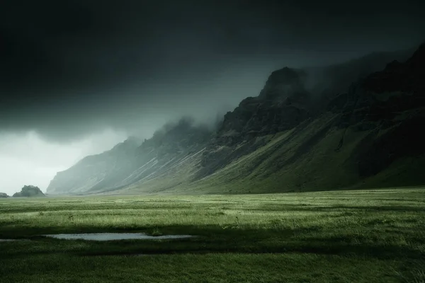 Islândia Bela Natureza Paisagem Dramática Cor Tonificada — Fotografia de Stock