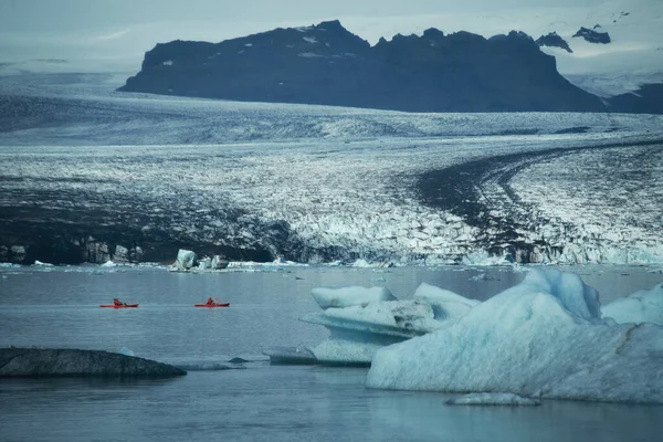Laguna Del Ghiacciaio Jokulsarlon Nell Islanda Orientale Iceberg Sull Acqua — Foto Stock