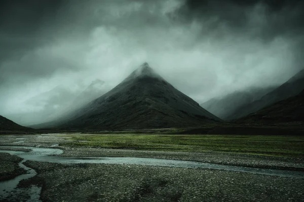 Południowa Islandia Piękny Krajobraz Natury Dramatyczne Kolor Stonowany — Zdjęcie stockowe