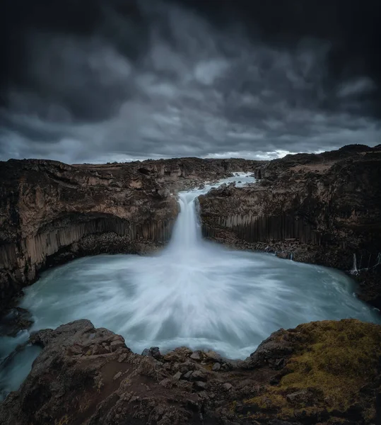 Aldeyjarfoss Καταρράκτης Στη Βορειοανατολική Ισλανδία Όμορφη Φύση Icelandic Τοπίο Στο — Φωτογραφία Αρχείου